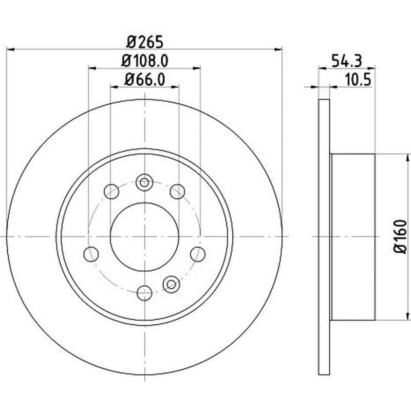 Mintex 2 x Solid Rear Brake Discs MDC1396-x2