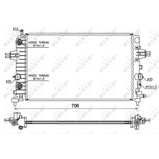 NRF Engine Radiator 53144