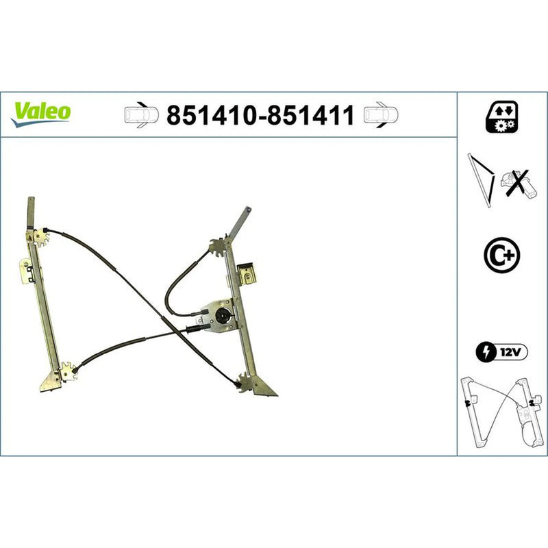 Valeo Electric Window Regulator Lifter Le 851410