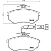 Mintex Front Brake Pad Set MDB1293