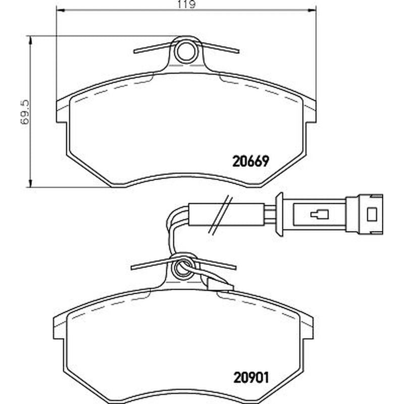 Mintex Front Brake Pad Set MDB1293