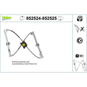 Valeo Electric Window Regulator Lifter Right Front 852525