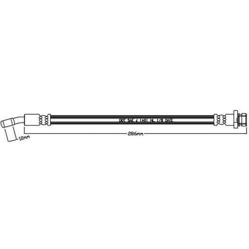 Juratek Brake Hydraulic Hose Line Rear Right JBH1249R
