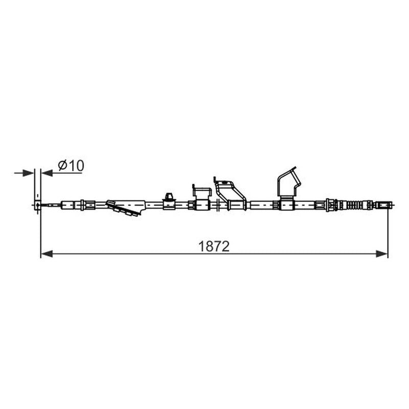 Bosch Handbrake Cable Right Rear 1 987 482 910
