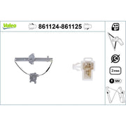 Valeo Electric Window Regulator Lifter Right Front 861125