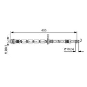 Bosch Brake Hydraulic Hose Line Front Left 1 987 481 523