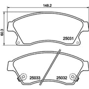Mintex Front Brake Pad Set MDB3088