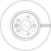 Borg & Beck 2 x Vented Front Brake Discs BBD6233S-x2
