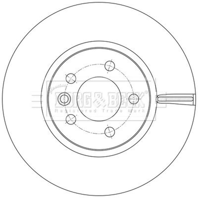 Borg & Beck 2 x Vented Front Brake Discs BBD6233S-x2