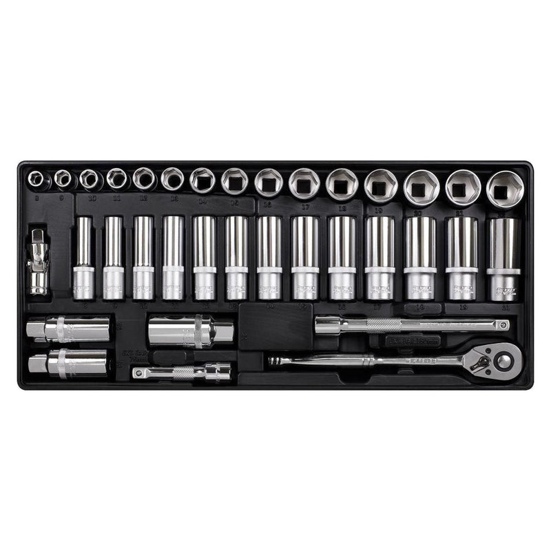 Sealey Tool Tray with Socket Set 35pc 3/8"Sq Drive TBT20 Sealey  - Town Parts