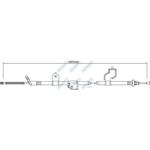 Apec Handbrake Cable Left Rear BBC3321