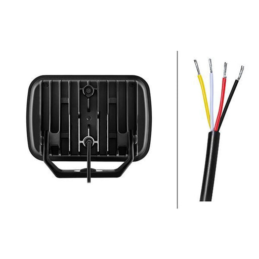 Hella Spotlight Vf Blade Aux. Chrome 9 Rec W/A Por25Up frontal sided 1FJ 357 1FJ 357 199-081