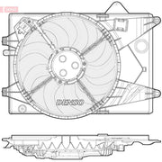 Denso Engine Cooling Fan DER15001