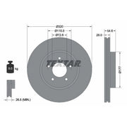 Textar 2 x Front Brake Discs 92235403-x2