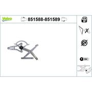 Valeo Electric Window Regulator Lifter Left Front 851588