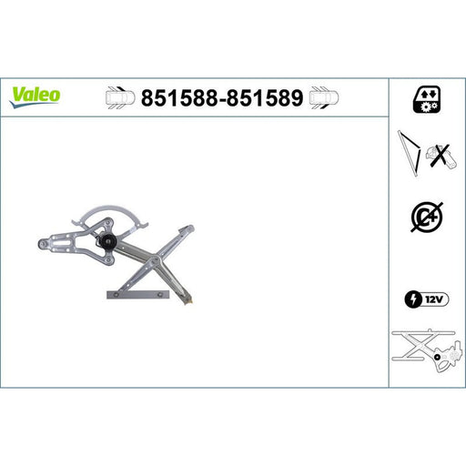 Valeo Electric Window Regulator Lifter Left Front 851588