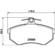Mintex Front Brake Pad Set MDB1190