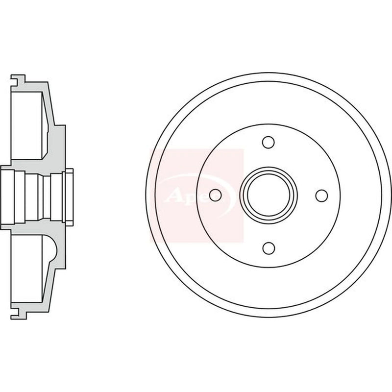 Apec Brake Drum Assembly Rear DRM9949