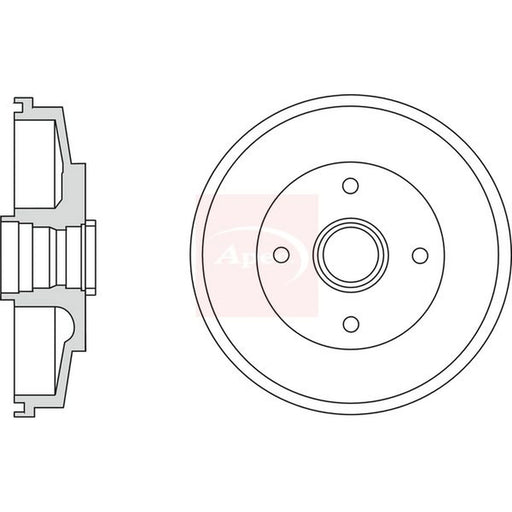 Apec Brake Drum Assembly Rear DRM9949