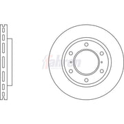 Fahren 2 x Vented Brake Discs fits Mitsubishi L200 / Triton 2005-2015 2.5