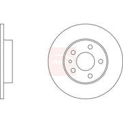 Apec 2 x Solid Rear Brake Discs DSK254-x2