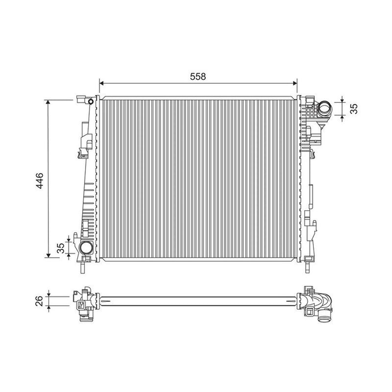 Valeo Engine Radiator 734946