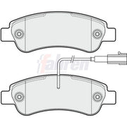 Fahren Rear Brake Pad Set fits Citroën Relay III 2011-2023 2.0 2.2 3.0