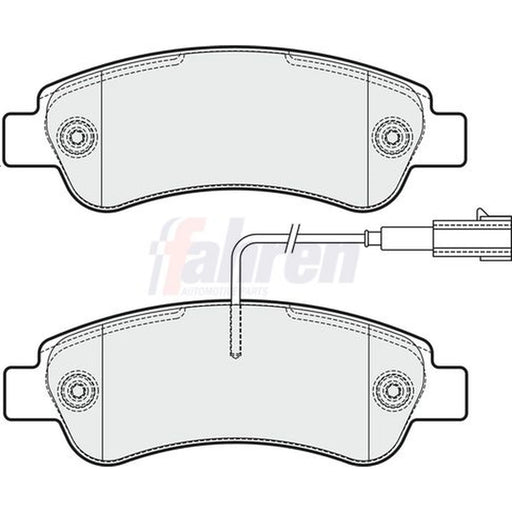 Fahren Rear Brake Pad Set fits Citroën Relay III 2011-2023 2.0 2.2 3.0