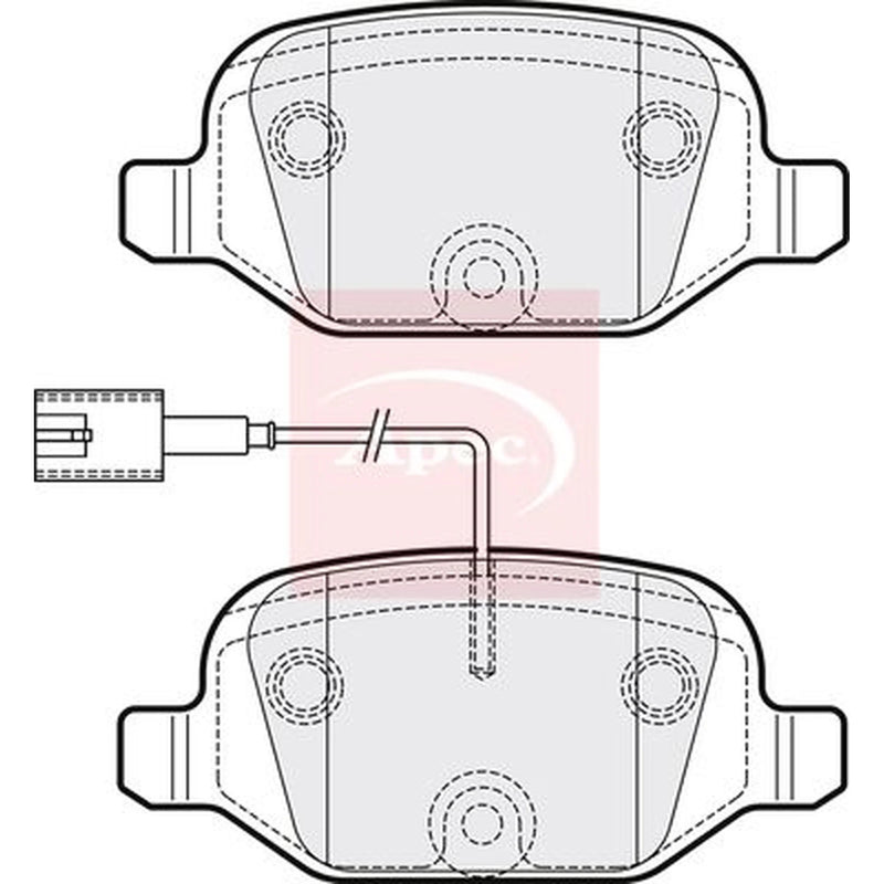 Apec Rear Brake Pad Set PAD1819