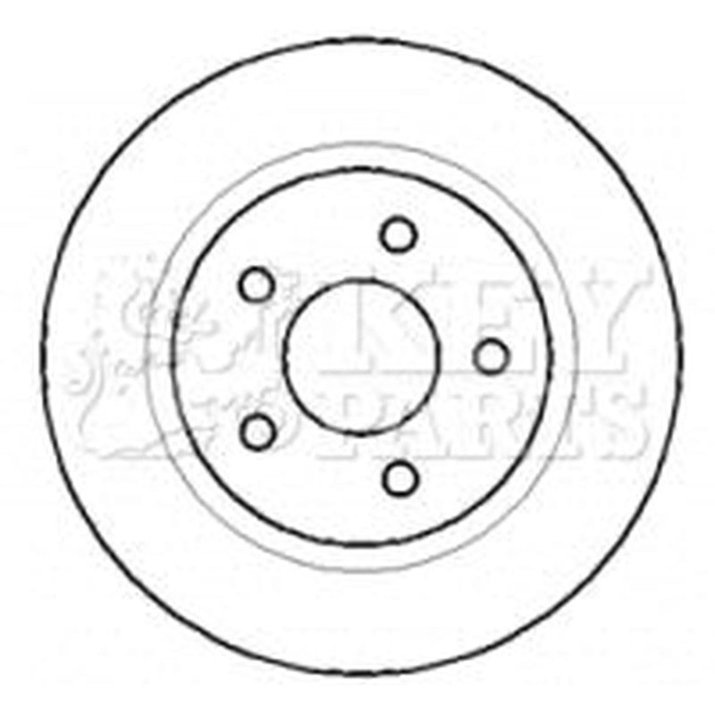Key Parts 2 x Solid Rear Brake Discs KBD4403-x2