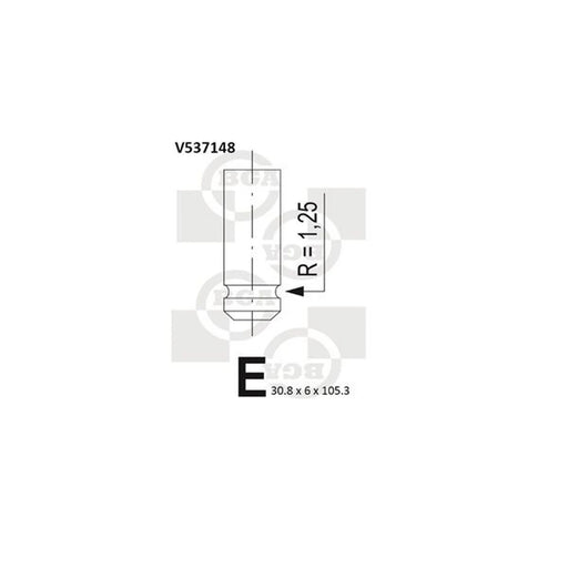BGA Engine Exhaust Valve 30mm Head V537148