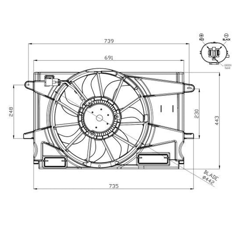 NRF Engine Cooling Fan 47951