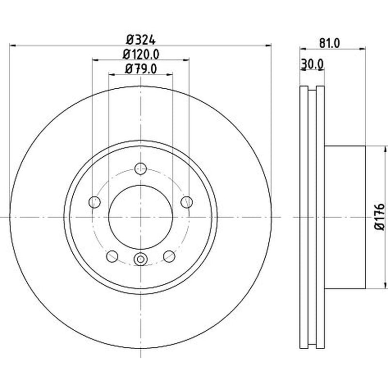 Mintex 2 x Vented Front Brake Discs MDC1795