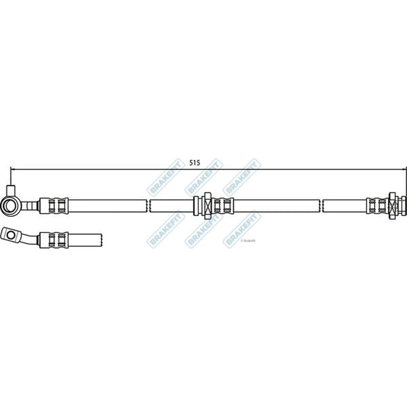 Apec Brake Hydraulic Hose Line Front Right BHO4241
