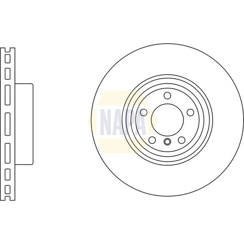NAPA 2 x Vented Rear Brake Discs NBD5683-x2