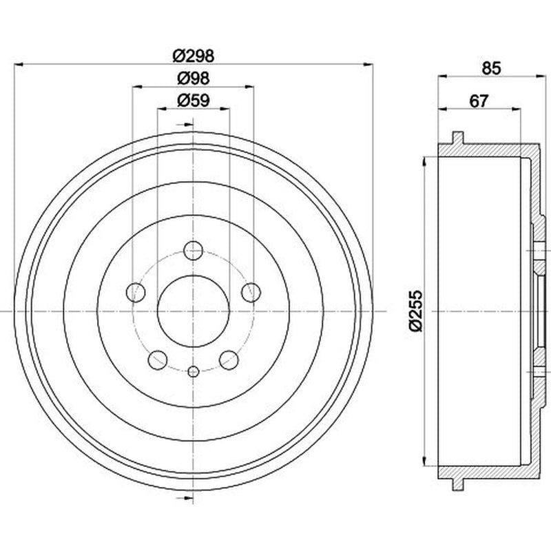 Mintex Brake Drum Assembly Rear MBD034