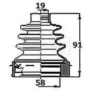 Borg & Beck Drive Shaft Bellow Kit transmission sided BCB6144