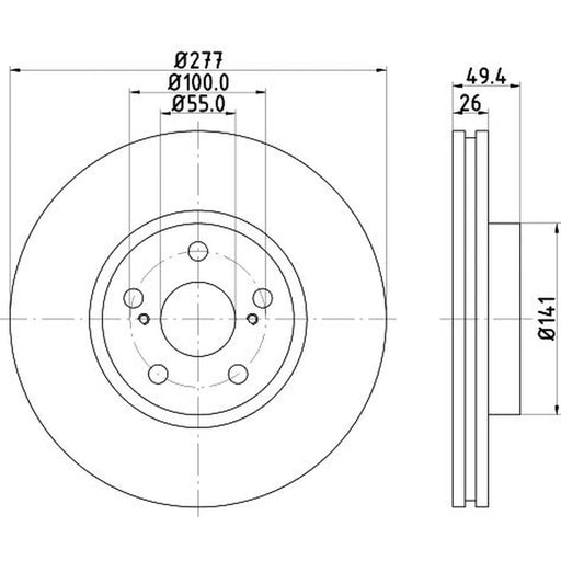Mintex Mintex Front Brake Disc Kit MDK0248