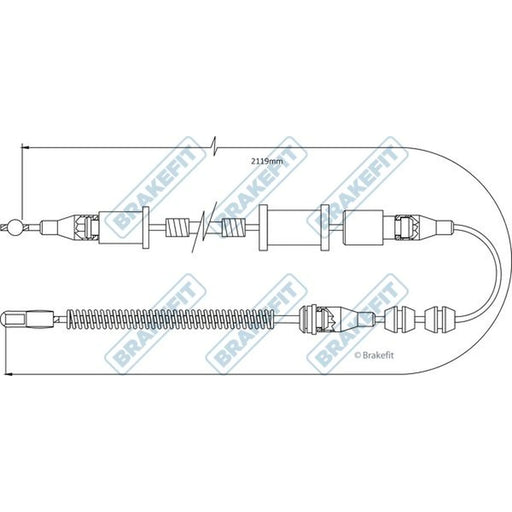Apec Handbrake Cable Right Rear BBC3481