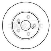Borg & Beck 2 x Vented Front Brake Discs BBD4375-x2