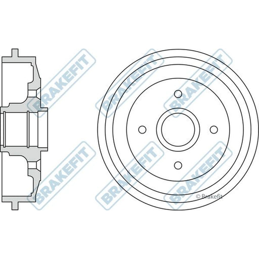 Apec Brake Drum Assembly Rear BDR9033