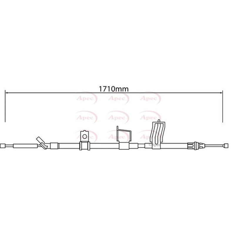 Apec Handbrake Cable Right Rear CAB1318