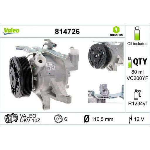 Valeo Air Conditioning Compressor 814726