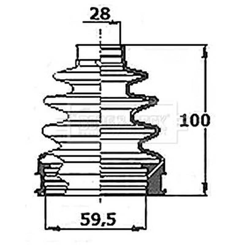 Borg & Beck Drive Shaft Bellow Kit transmission sided BCB6353