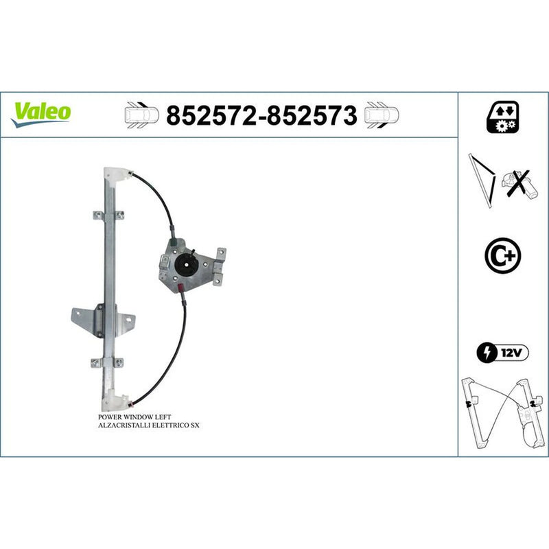 Valeo Electric Window Regulator Lifter Left Front 852572