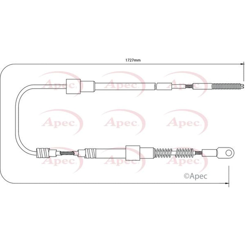 Apec Handbrake Cable Right Rear CAB1020