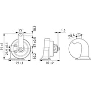 Hella Trumpet Style Car Horn 3FH 007 728-981