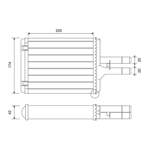 Valeo Heater Matrix Core Heat Exchanger 812117