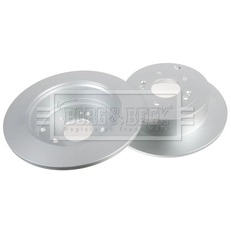 Borg & Beck 2 x Solid Rear Brake Discs BBD4672-x2
