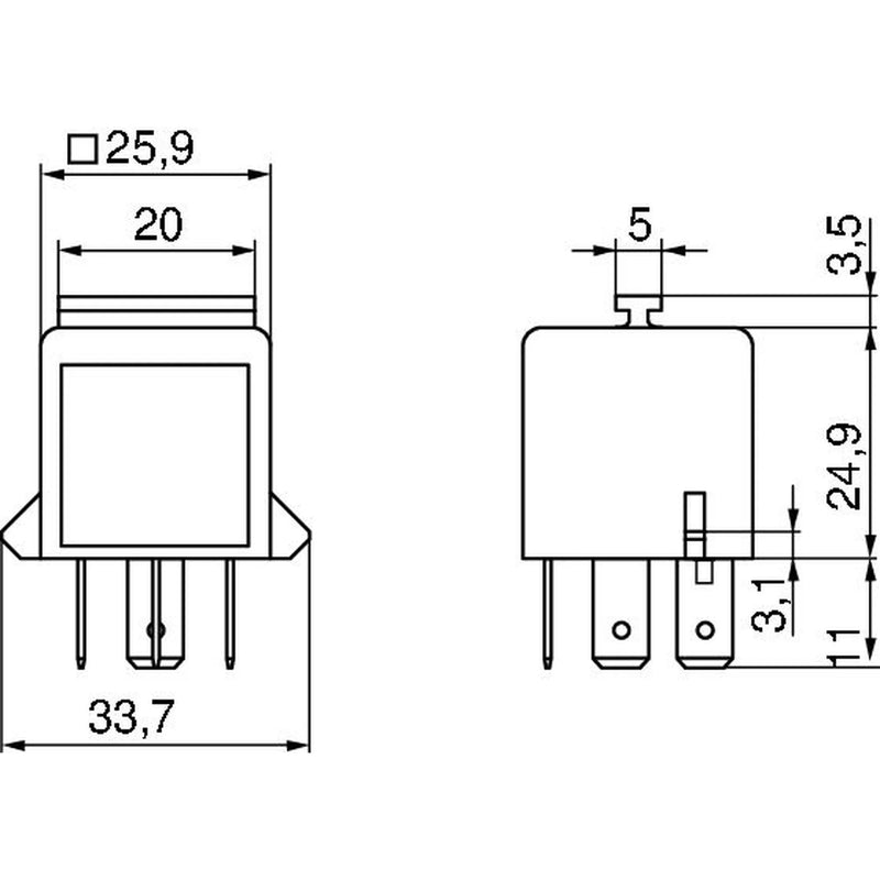Bosch Horn Klaxon Relay 12V Pin 0 986 332 072